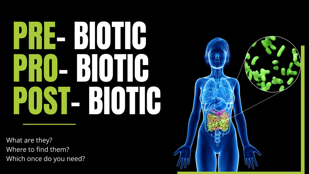 Ki diferans ki genyen ant probiotik, prebiotik ak postbiotik?