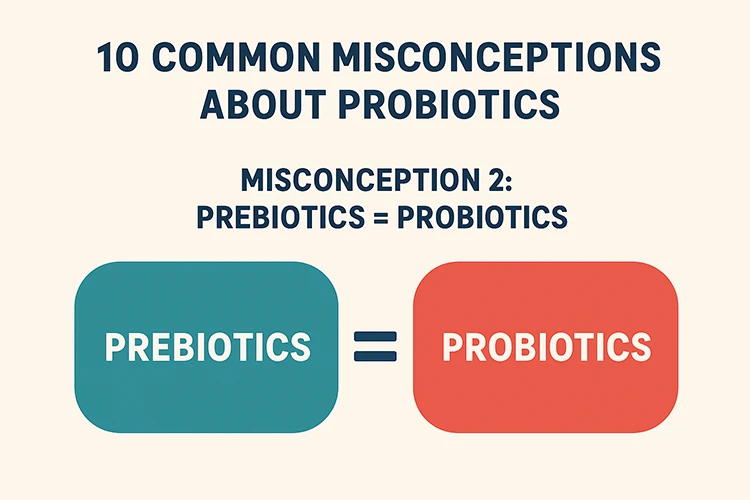 Misconception 2 Prebiotics Probiotics